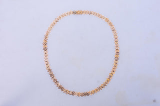 Antique 19th-Century French 18K Gold Book Chain Necklace; Flat Link Collar Chain