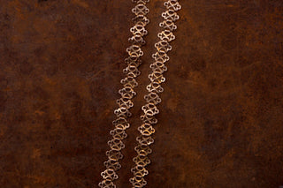 Antique 19th-Century French 18K Gold Book Chain Necklace; Flat Link Collar Chain