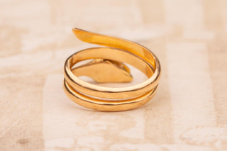 Vintage French 18K Gold Snake Ring; Paris, c.1960s