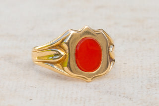 Edwardian Shielded Carnelian Signet