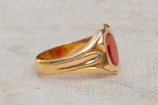 Edwardian Shielded Carnelian Signet