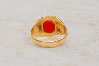 Edwardian Shielded Carnelian Signet