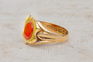 Edwardian Shielded Carnelian Signet