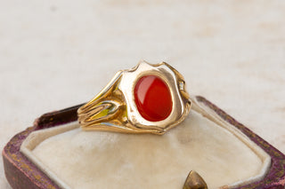 Edwardian Shielded Carnelian Signet