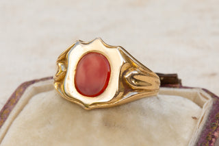 Edwardian Shielded Carnelian Signet