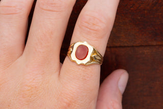 Edwardian Shielded Carnelian Signet