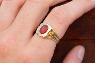 Edwardian Shielded Carnelian Signet