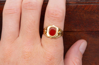 Edwardian Shielded Carnelian Signet