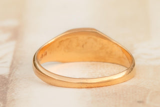 Antique Edwardian 18K Gold Family Crest Signet Ring; Deakin & Francis, Birmingha