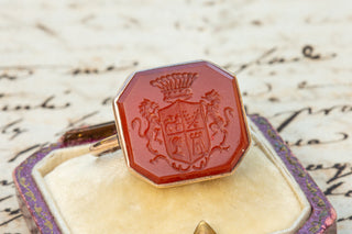 18th Century Intaglio Coat of Arms Ring