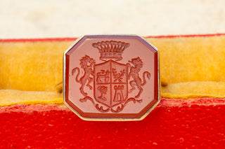 18th Century Intaglio Coat of Arms Ring