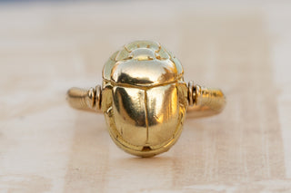 Antique Swivelling Scarab Locket Ring