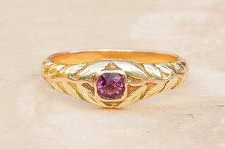 Victorian Floral Purple Paste Ring-Ravensbury Antiques