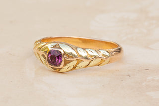 Victorian Floral Purple Paste Ring-Ravensbury Antiques