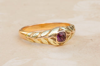 Victorian Floral Purple Paste Ring-Ravensbury Antiques