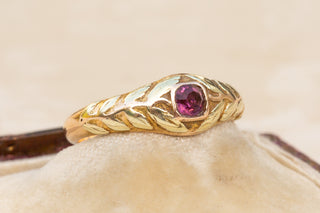 Victorian Floral Purple Paste Ring-Ravensbury Antiques