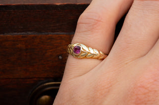 Victorian Floral Purple Paste Ring-Ravensbury Antiques