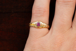 Victorian Floral Purple Paste Ring-Ravensbury Antiques