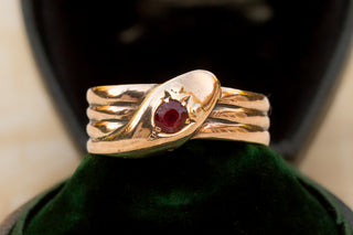 Antique Garnet Serpent Ring