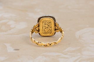 Victorian Diamond Urn Memorial Ring