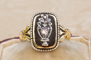 Victorian Diamond Urn Memorial Ring