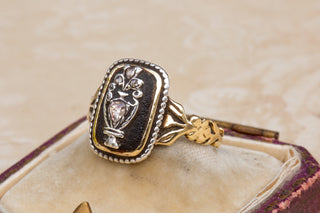 Victorian Diamond Urn Memorial Ring