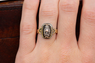 Victorian Diamond Urn Memorial Ring