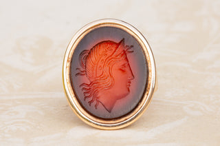 Georgian Carnelian Diana Intaglio Ring-Ravensbury Antiques