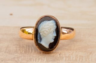 Victorian Hardstone Cameo Emperor Signet-Ravensbury Antiques