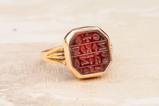 18th Century Greek Carnelian Intaglio Ring