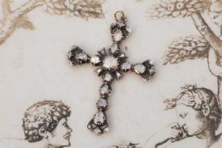 Late 18th–Early 19th Century Flemish Gold and Diamond Cross Pendant, c.1800