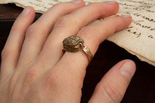 Antique Swivel Ring with Ancient Scarab