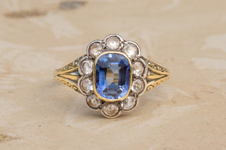 Edwardian Sapphire Cluster Ring