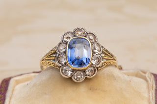 Edwardian Sapphire Cluster Ring