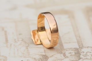 Antique French 18K Gold Metz Patriotic Ring with Black Enamel