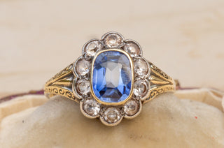 Edwardian Sapphire Cluster Ring