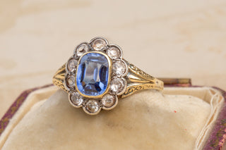 Edwardian Sapphire Cluster Ring