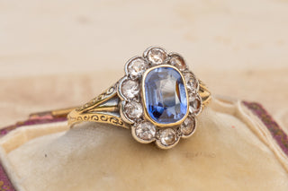 Edwardian Sapphire Cluster Ring