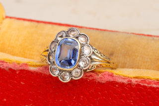 Edwardian Sapphire Cluster Ring