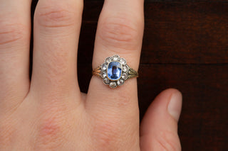 Edwardian Sapphire Cluster Ring