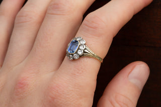 Edwardian Sapphire Cluster Ring