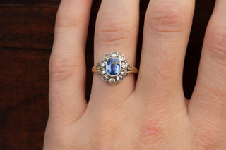 Edwardian Sapphire Cluster Ring