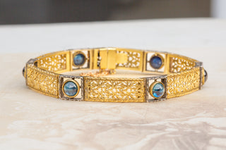 Antique Openwork Bracelet with Sapphires