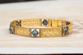 Antique Openwork Bracelet with Sapphires