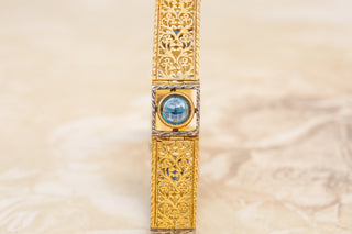 Antique Openwork Bracelet with Sapphires