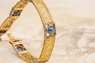 Antique Openwork Bracelet with Sapphires