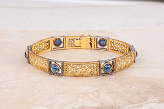 Antique Openwork Bracelet with Sapphires