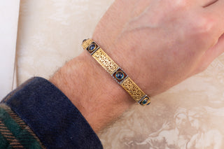 Antique Openwork Bracelet with Sapphires