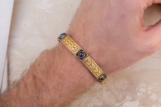 Antique Openwork Bracelet with Sapphires