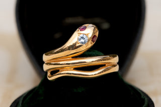 Vintage Diamond Snake Ring